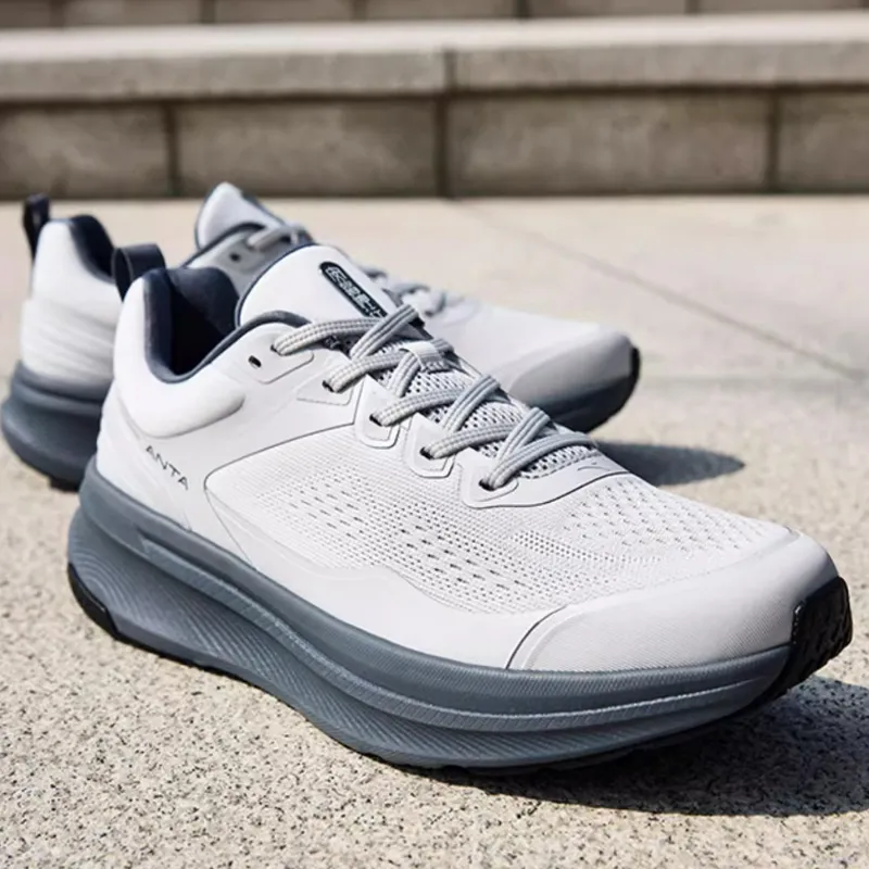 Anta Anti-Slip Wear-Resistant Low-Top Casual Running Shoes Men's Microchip Gray-2