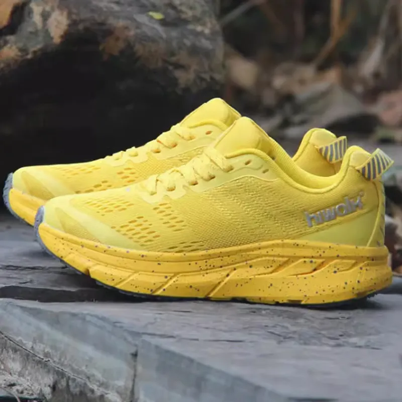 HIWALK Low-Top Running Shoes Men's Yellow-3