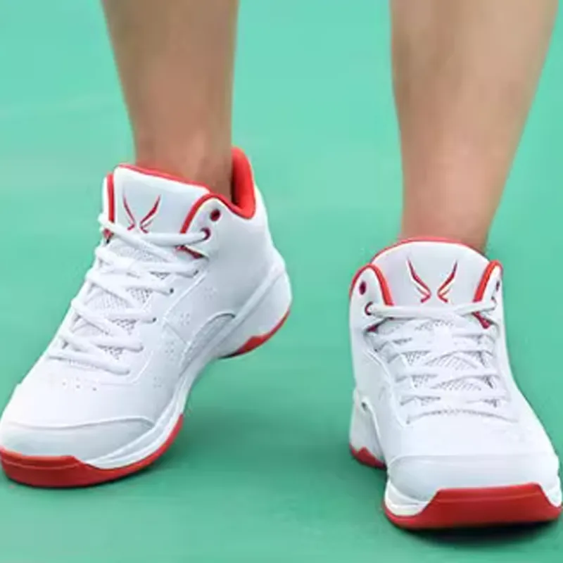 QIAODAN Durable Breathable Low Top Basketball Shoes Men's White-2