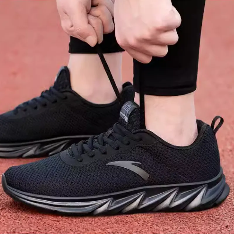 Anta Breathable Low Top Running Shoes Men's Black-2