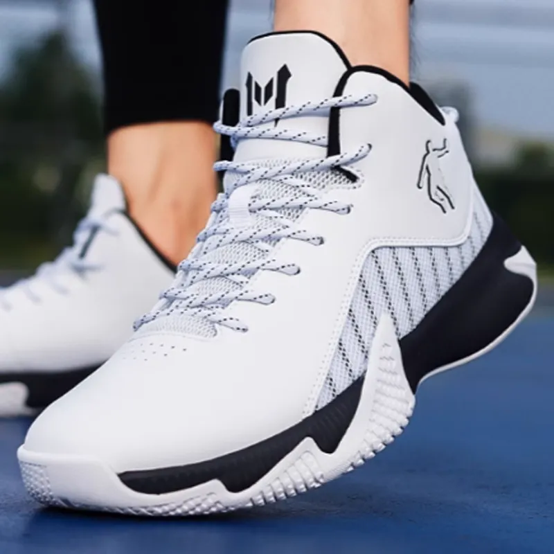 QIAODAN Cushioned Slip Resistant Low Top Basketball Shoes Men's Black White-2