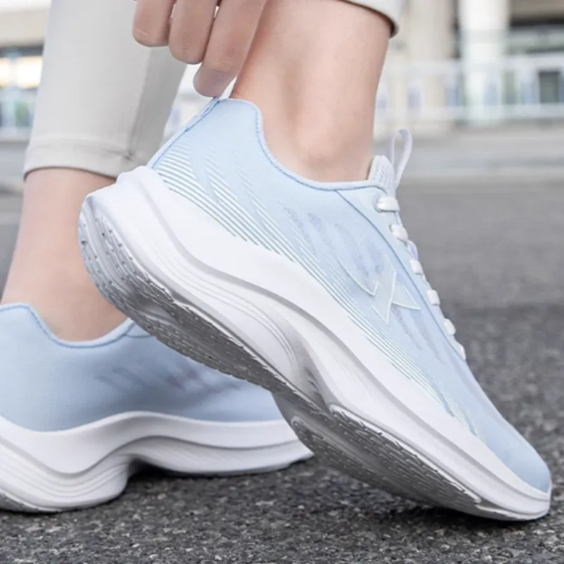 XTEP Cushioning Breathable Low-Top Casual Running Shoes Women's Blue White-3