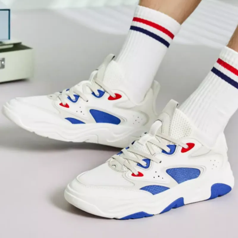 Anta Cushioning Wear Resistant Low Top Casual Shoes Men's White Blue-3