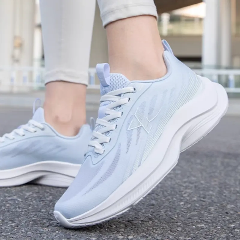 XTEP Cushioning Breathable Low-Top Casual Running Shoes Women's Blue White-2
