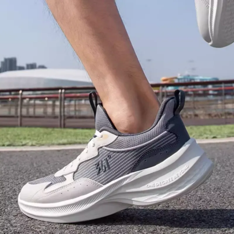 361° Slip Resistant, Abrasion Resistant, Lightweight Low Top Casual Running Shoes Men's White Gray-1