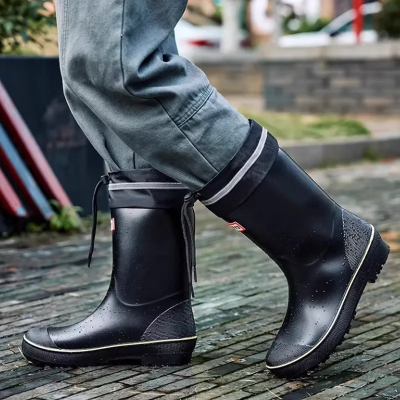 WARRIOR Rain Boots Men Black-2