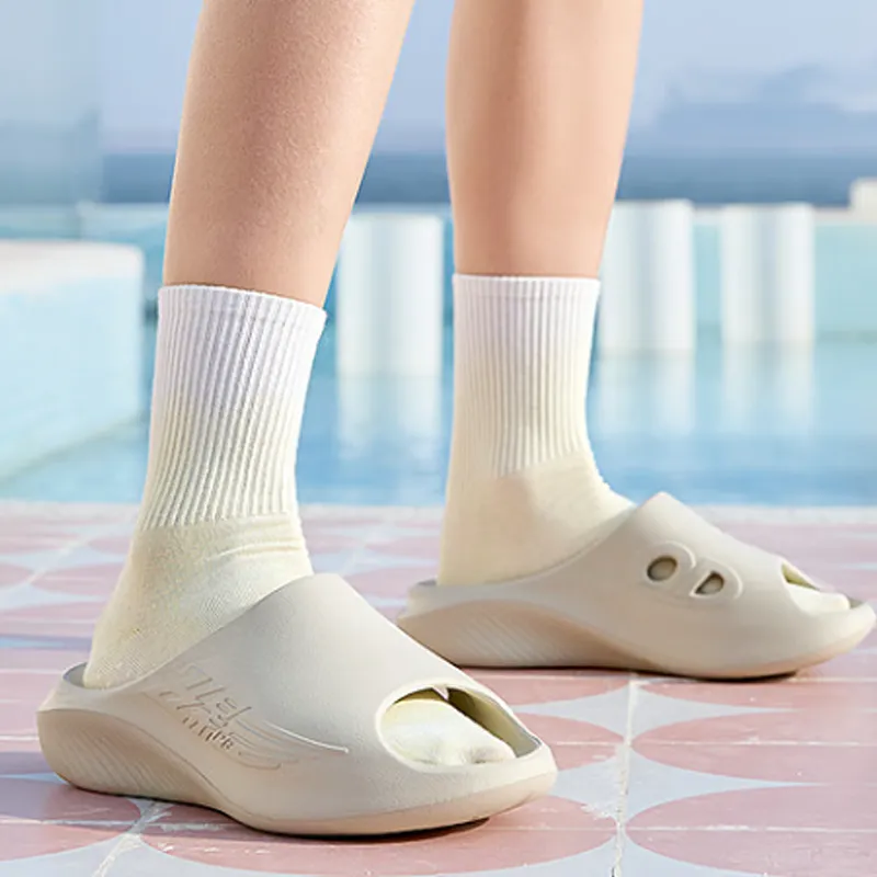 QIAODAN Flying Shadow Slippers 2.0 Quiet Slide Slippers Women's Nut-3