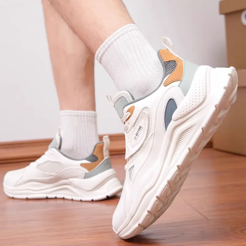 361° Shock Absorbers Slip Resistant, Abrasion Resistant, Lightweight Low Top Casual Shoes Men's White Gray-3