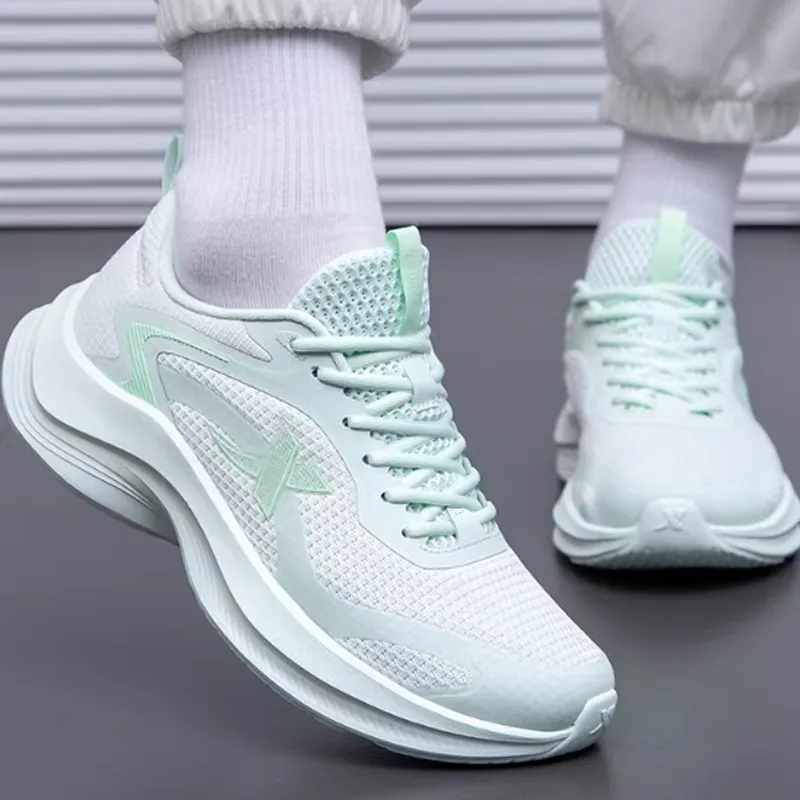 XTEP Cushioning Breathable Lightweight Low Top Casual Running Shoes Women's Green-3