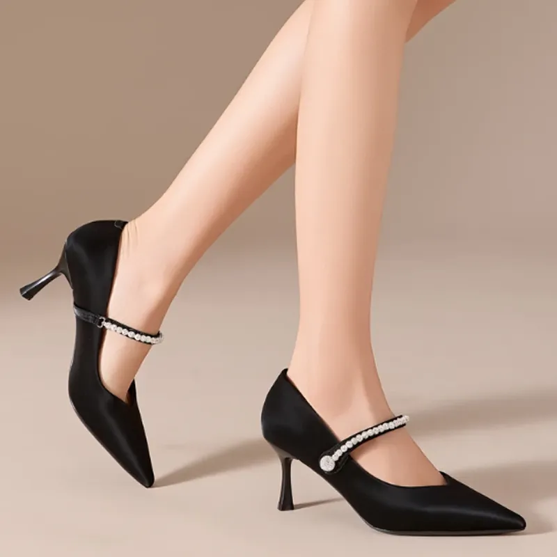PINWEISHIDU Slim Heel High Heels Women's-1
