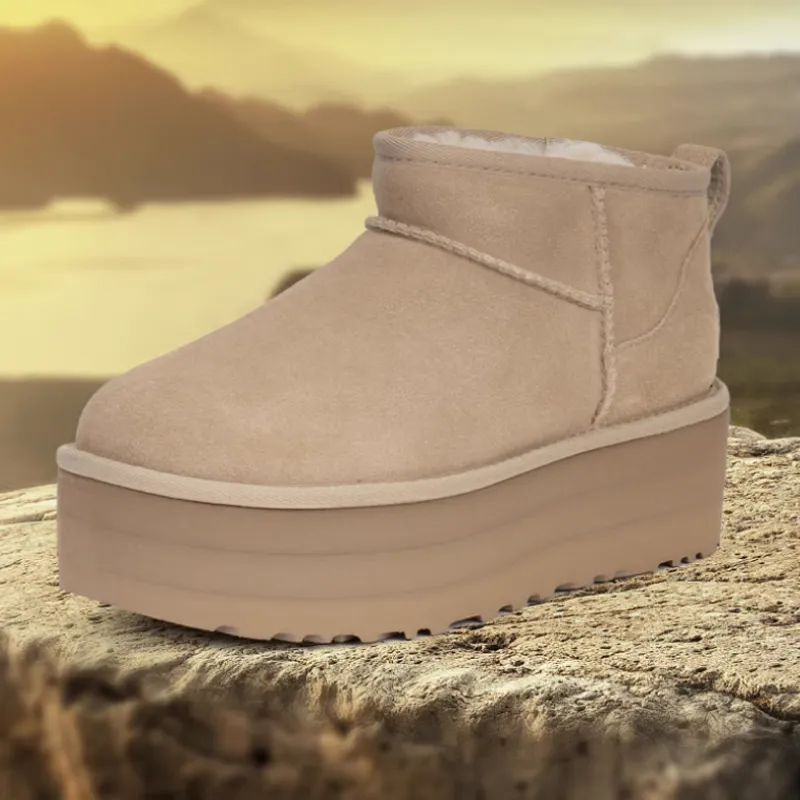 UGG Warm And Wear Resistant Short Snow Boots Women's Sand-2