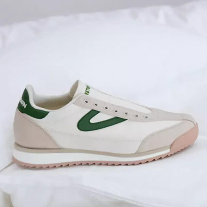 TRETORN RawlinsElastic Low-Top Casual Shoes Unisex White Green-1