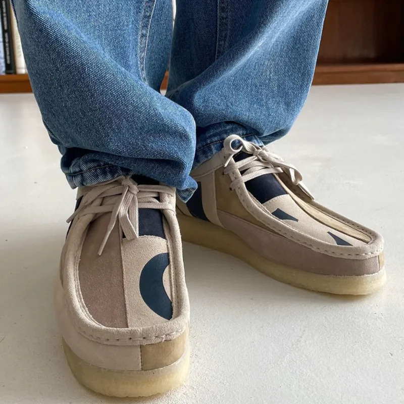 FRANCK PELLEGRINO x Clarks Casual Single Shoes Women's Beige Blue-2
