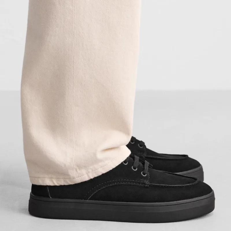 ZARA Slip Resistant Low Top Skateboard Shoes Men's Black-4