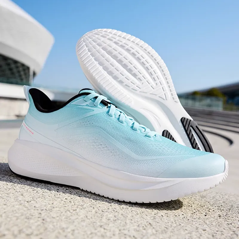 Anta Hydrogen Run Anti Slip Wear Resistant Low Top Casual Running Shoes Men's Blue White-2