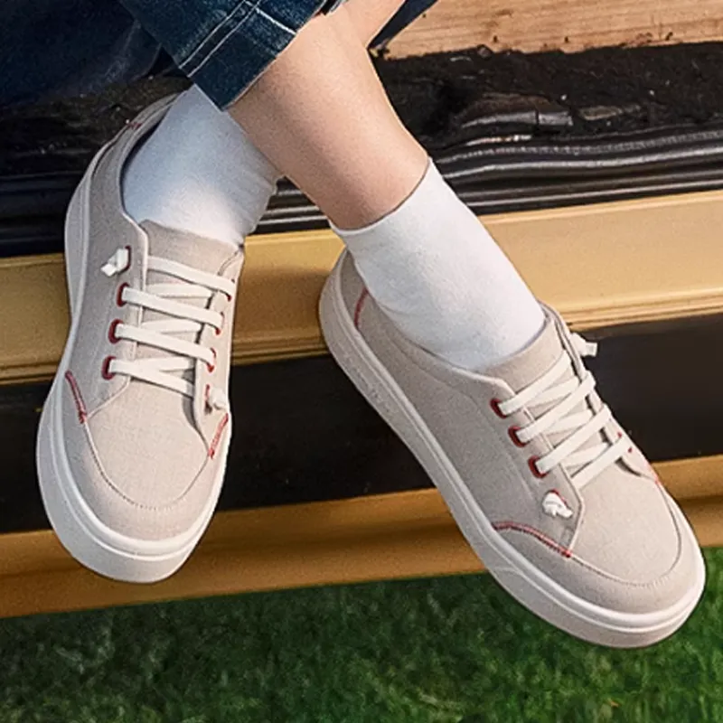 PANSY Low-Top Skateboard Shoes Women's Beige-3