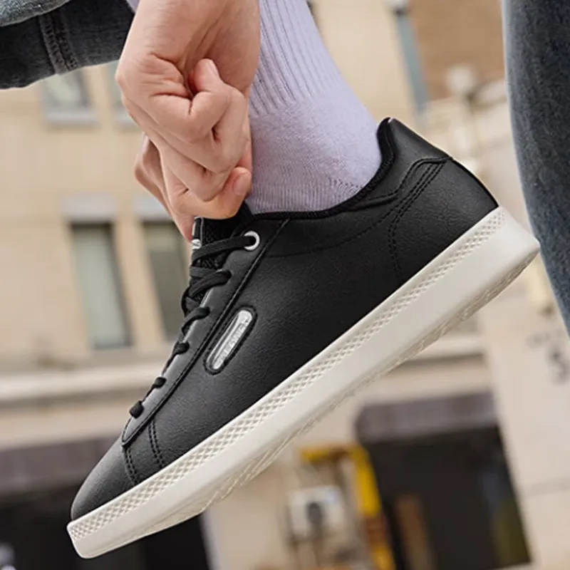 361° Durable Lightweight And Breathable Low-Top Skateboard Shoes Men's Black White-2