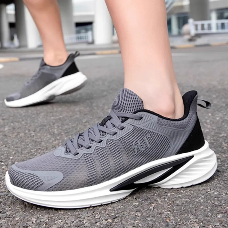 361° Durable Breathable Lightweight Low Top Sprint Running Shoes Men's Gray-3