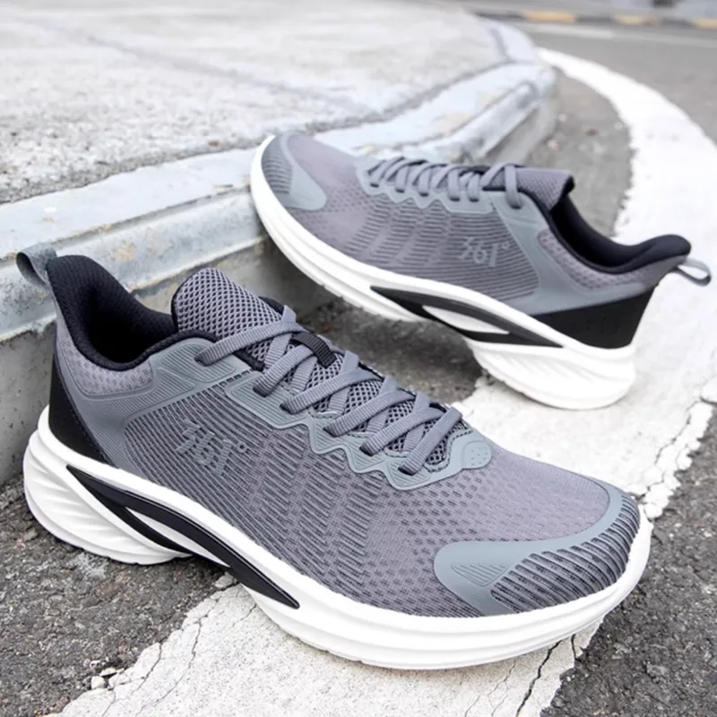 361° Durable Breathable Lightweight Low Top Sprint Running Shoes Men's Gray-1