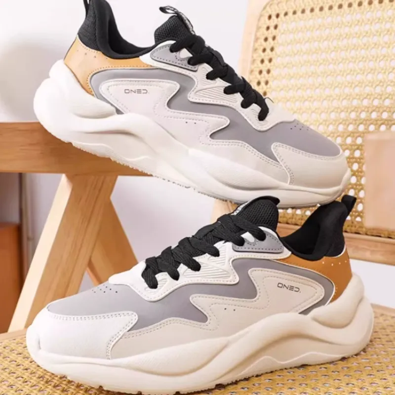 361° Wear resistant And Lightweight Low Top Running Shoes Men's Beige Gray-1