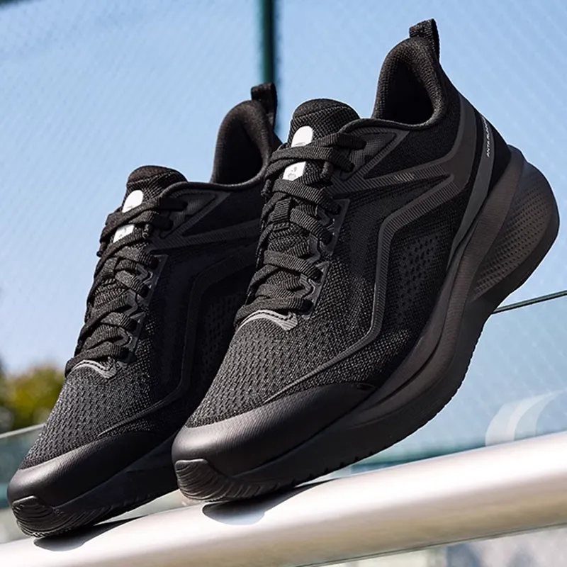 Anta Hydrogen Run Anti Slip Wear Resistant Low Top Casual Running Shoes Men's Black-5