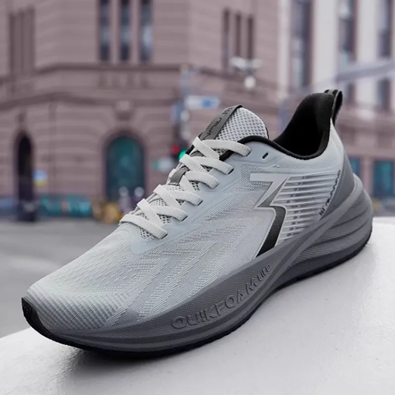 361° Speed Surge Lite SE Anti Slip Wear Resistant Low Top Casual Sprint Running Shoes Men's Gray-1