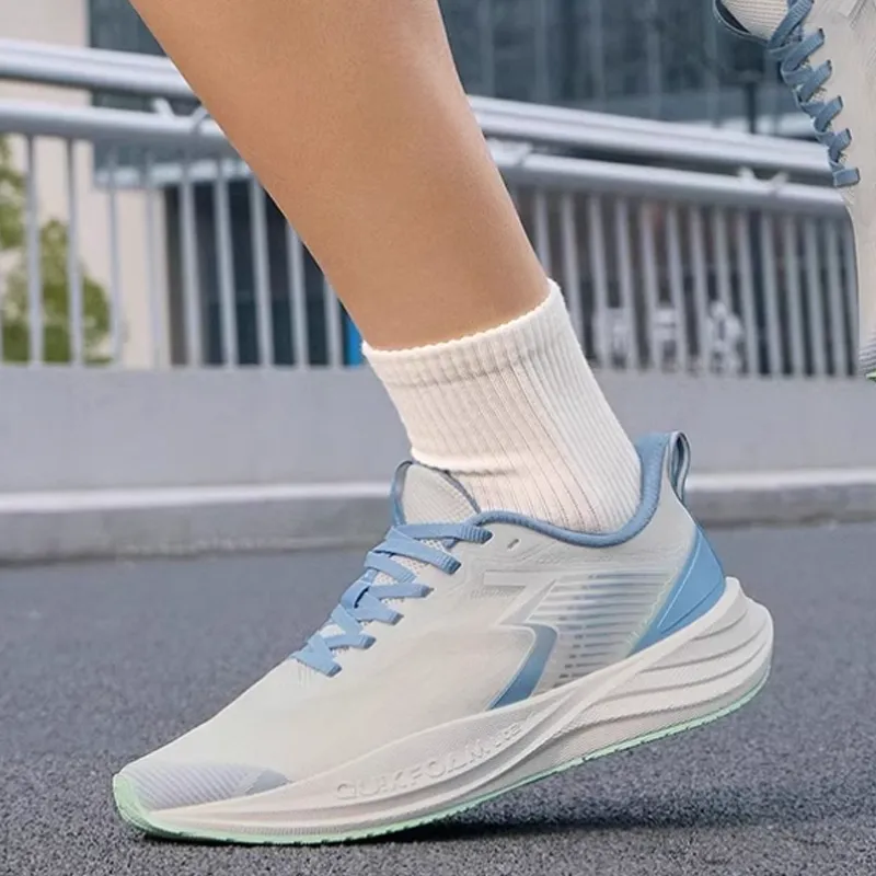 361° Speed Surge Lite SE Anti Slip Wear Resistant Low Top Casual Sprint Running Shoes Men's Gray Blue-2