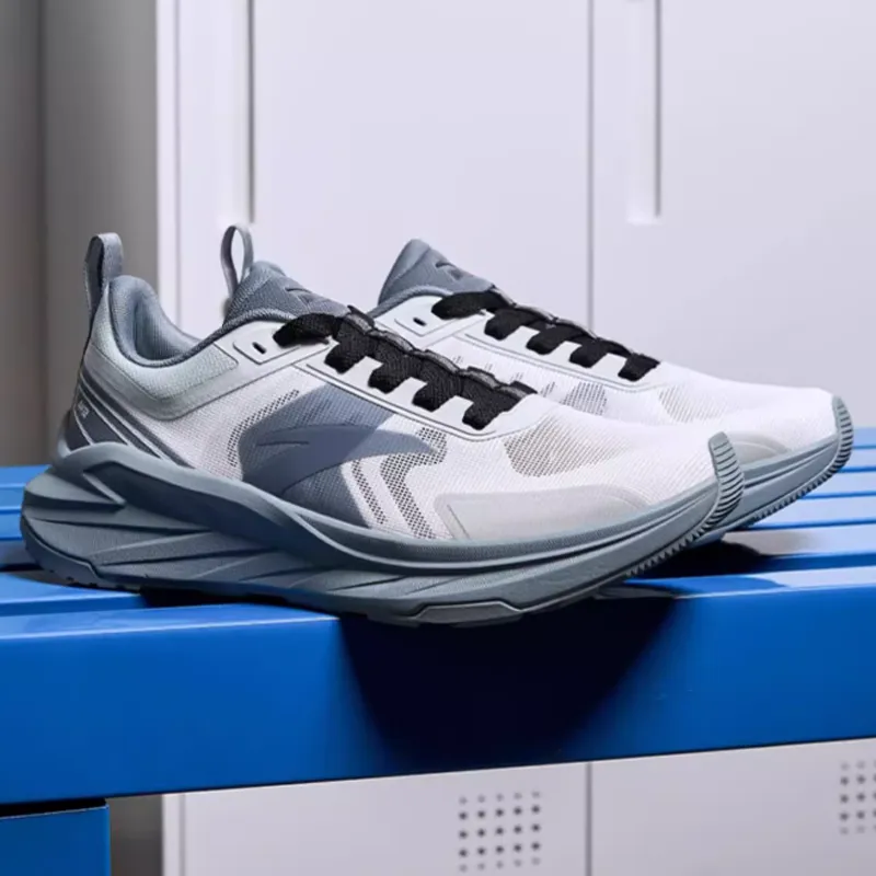 Anta Slip Resistant, Abrasion Resistant, Breathable Low Top Training Shoes Men's Gray-1