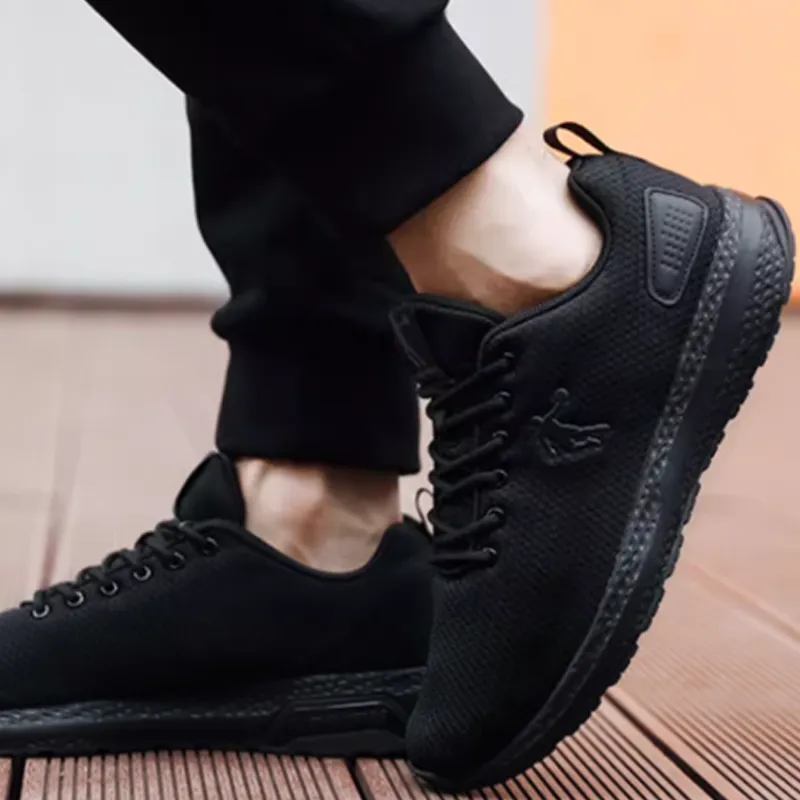 QIAODAN Breathable Low Top Running Shoes Men's Black-2