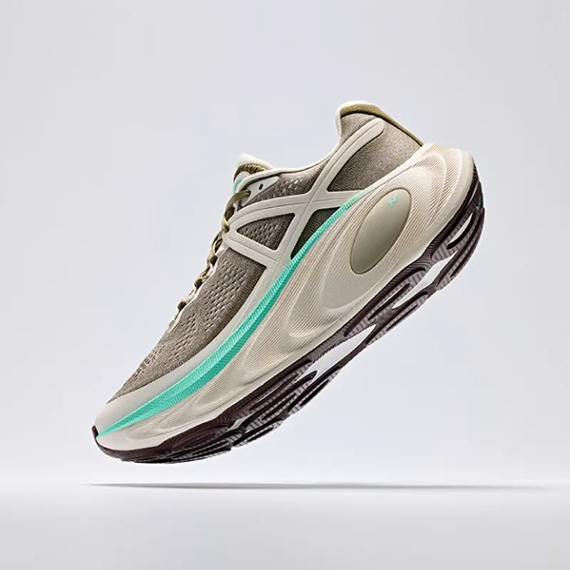 Anta Cushioning, Wear Resistant Low Top Casual Running Shoes Men's Gray Green-2