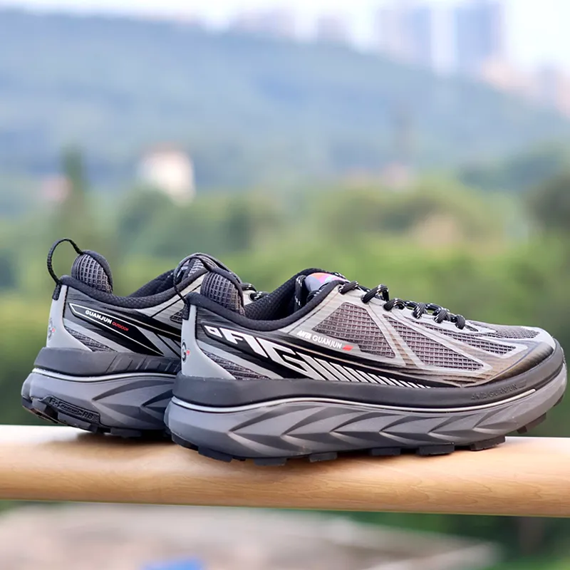 Anta Cushioning, Wear Resistant Low Top Running Shoes Men's Black Gray-2