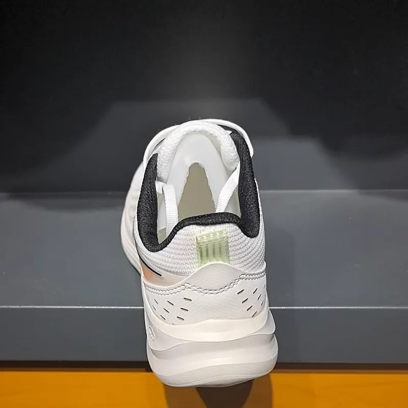 Erke Wear resistant And Lightweight Low Top Running Shoes Men's White Orange-3