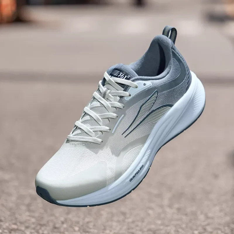 361° Flying Wing Anti Slip Wear Resistant Low Top Running Shoes Men's Gray Blue-1