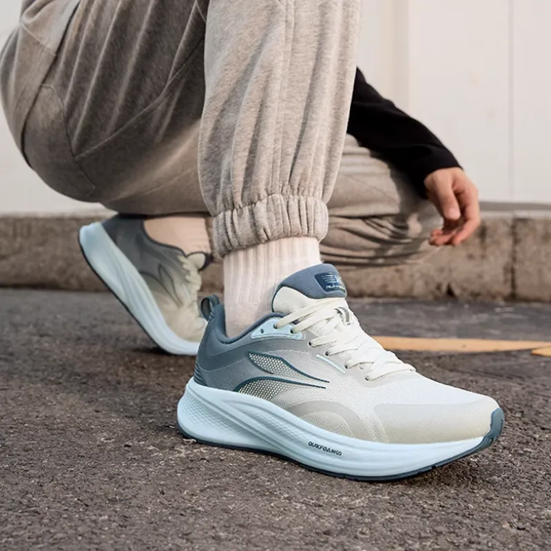 361° Flying Wing Anti Slip Wear Resistant Low Top Running Shoes Men's Gray Blue-2