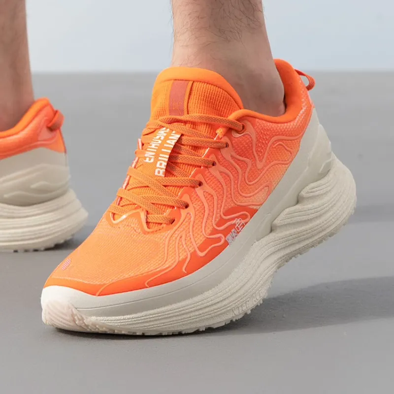 XTEP Anti-Slip Wear-Resistant Low-Top Casual Running Shoes Men's Orange-2