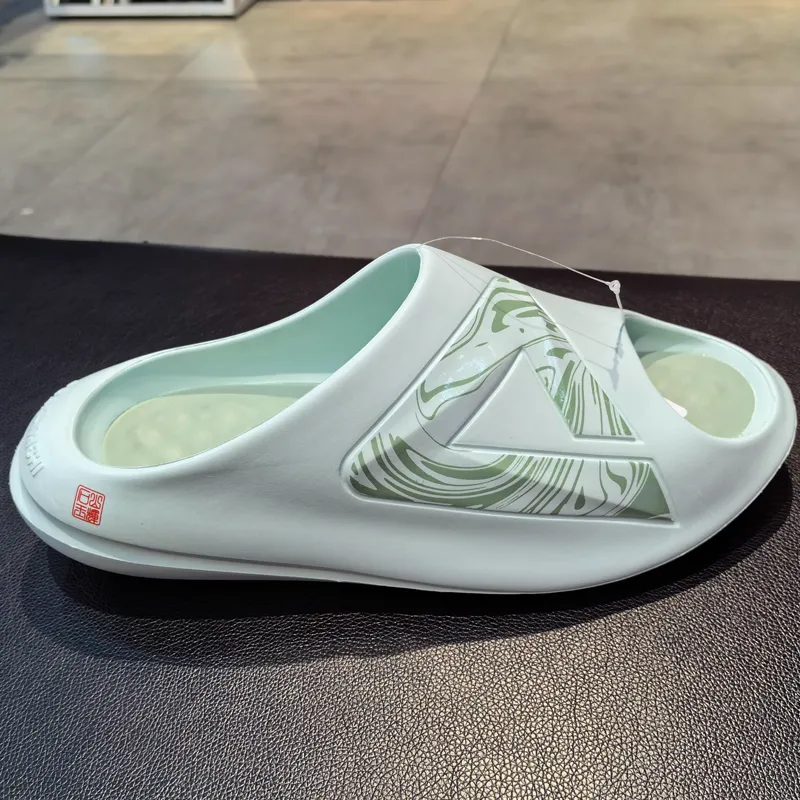PEAK Slip Resistant Abrasion Resistant Slide Slippers Unisex Gouache Green-1