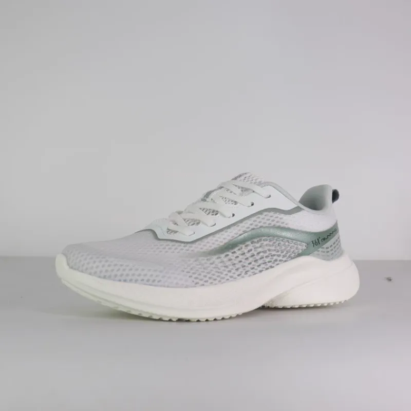 361° Non slip Lightweight Low Top Casual Running Shoes Men's White Green-1
