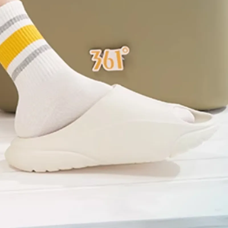 361° Slip Resistant Abrasion Resistant Slide Slippers Men's Beige Gray-2