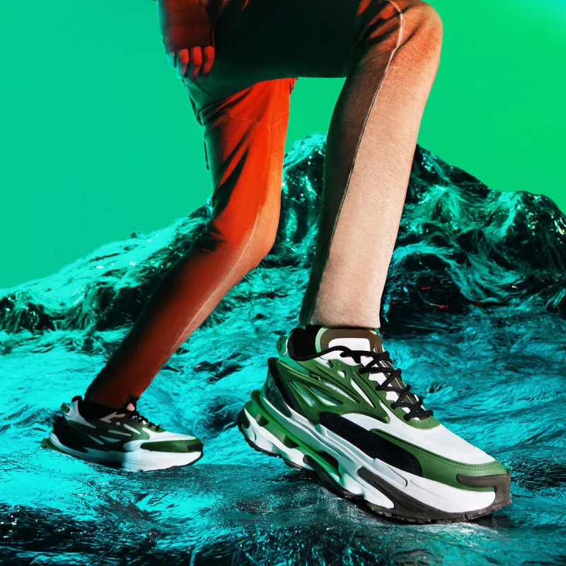 LiNing CF Xingshan Version 2 Slip Resistant, Abrasion Resistant, Lightweight Low Top Casual Shoes Men's White Green-3