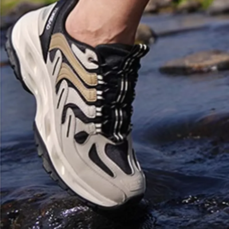 TOREAD Half A Yard Larger Anti Slip Wear Resistant Low Top Outdoor Shoes Men's Light Sand Black-2