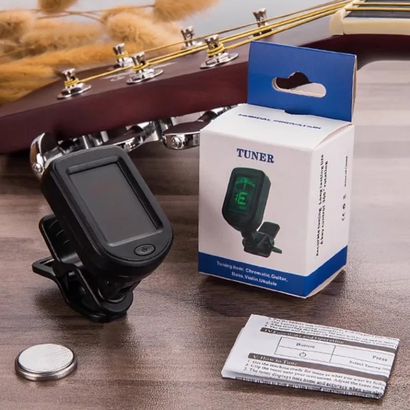 NYMAN Nimian Tuning Chart Guitar, Bass & Ukulele Universal, Headstock Clip Tuner Guitar Accessories-2