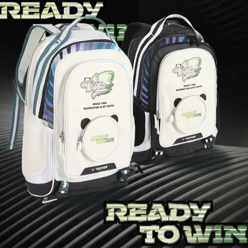 VICTOR Badminton Racket Bags 3 Pack Backpack Black Unisex-3