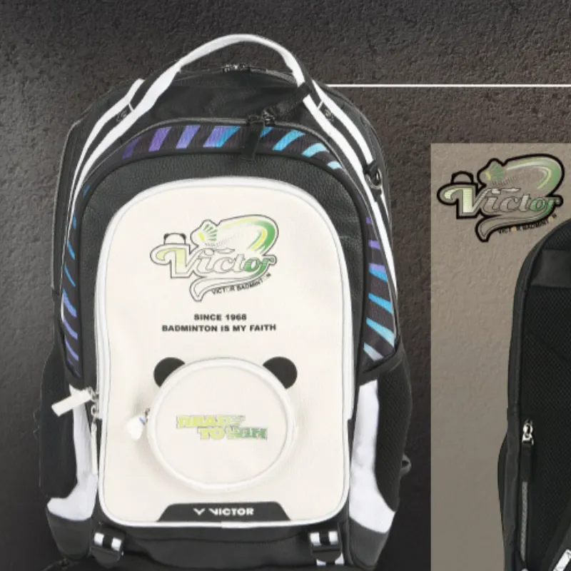 VICTOR Badminton Racket Bags 3 Pack Backpack Black Unisex-2