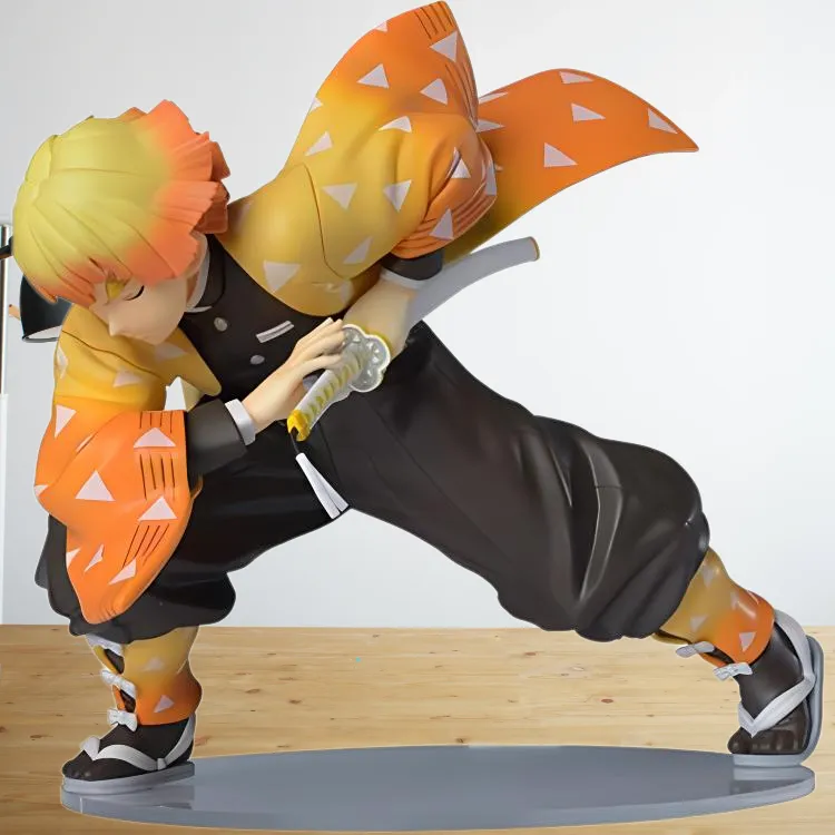SEGA Demon Slayer Kimetsu No Yaiba Agatsuma Zenitsu Spm Action Figure Black & Orange-3