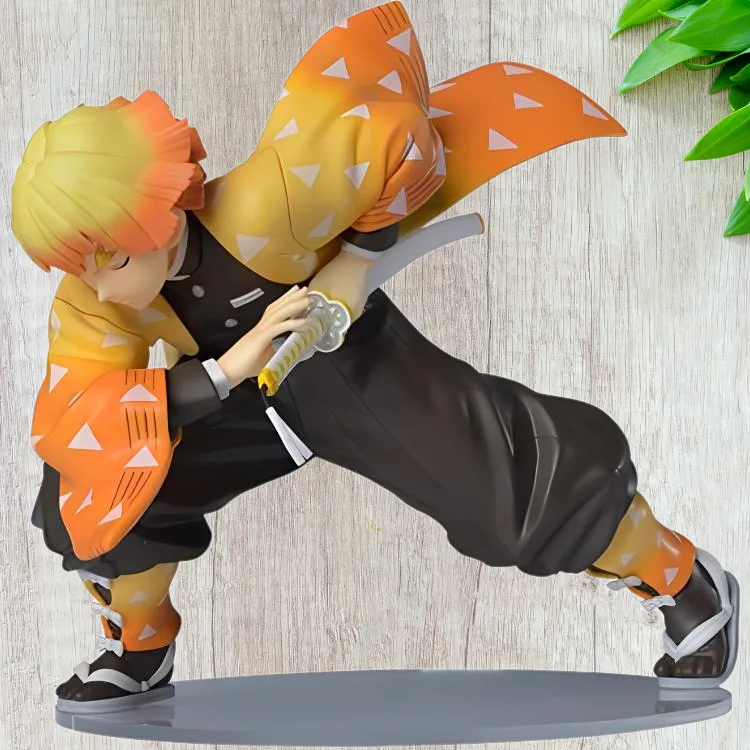 SEGA Demon Slayer Kimetsu No Yaiba Agatsuma Zenitsu Spm Action Figure Black & Orange-2