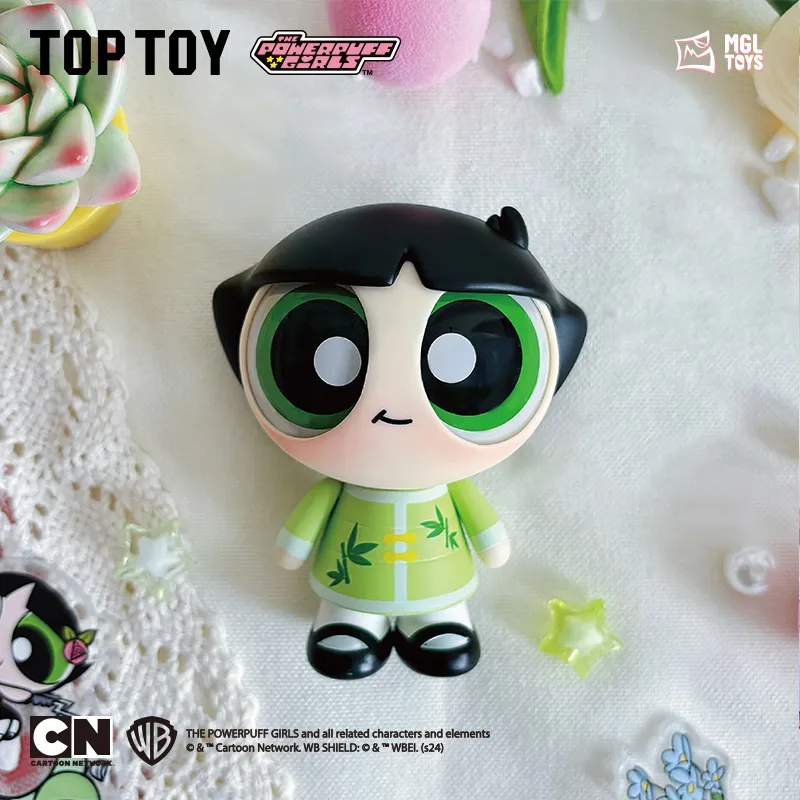 TOP TOY The Powerpuff Girls Spring Prelude Collection Bubbles Floral Fuzzy Hang Tag Box 14.76cm-5