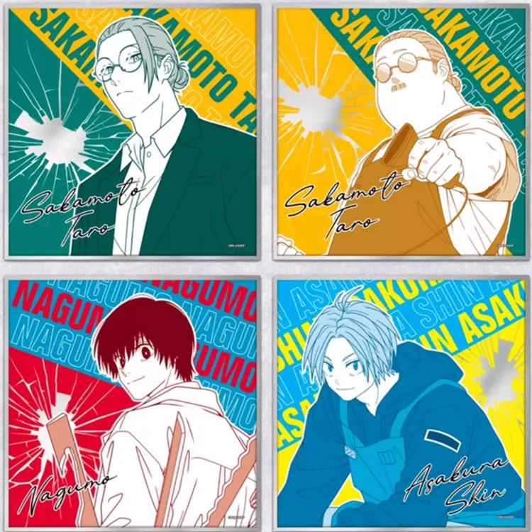 SUNRISEPOP Sakamoto's Daily Periphery Protagonist Group Exquisite Collection Handle Figure Anime Artboard Prints-2