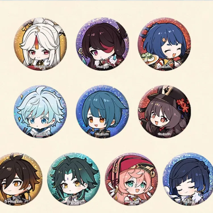 GenShin Harrier Chibi Spring Breeze Collection Mini Chibi Character Set Badges-1