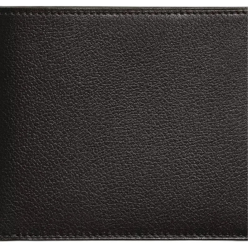 HERMES Citizen Twill Evergrain Calfskin Card Holder Regular Men's Black & French Blue & Sapphire Blue-2
