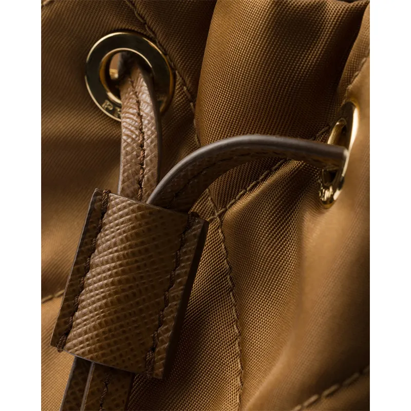 PRADA Re Nylon Recycled Polyamide Shoulder Bag Regular Women's Brown-4